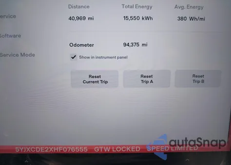 2017 Tesla Model X 100D/75D/90D из США, поврежденный, VIN 5YJXCDE2XHF076555